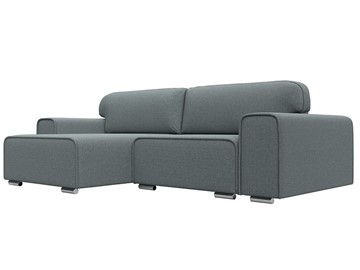 Угловой диван с оттоманкой Лига-029, Амур серый (Рогожка) в Братске