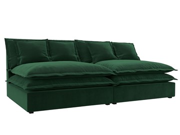 Прямой диван Лига-040, Зеленый (Велюр) в Ангарске