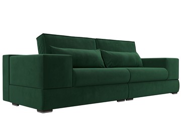Прямой диван Лига-037, Зеленый (велюр) в Ангарске