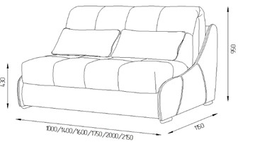 Прямой диван Токио 165 (ППУ) в Иркутске - предосмотр 2