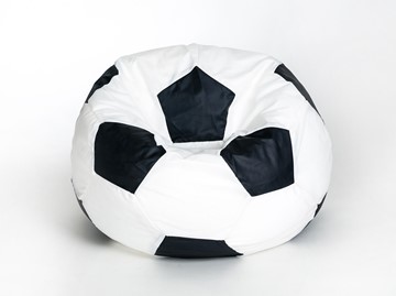 Кресло-мешок Мяч малый, бело-черный в Ангарске