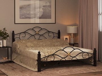 Двуспальная кровать Гарда 3, 160х200, черная в Ангарске