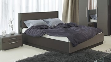 Кровать с подъемным механизмом Наоми 1600, цвет Фон серый, Джут СМ-208.01.02 в Ангарске
