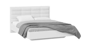 Кровать с мягким изголовьем Агата тип 1 (Белый) в Ангарске