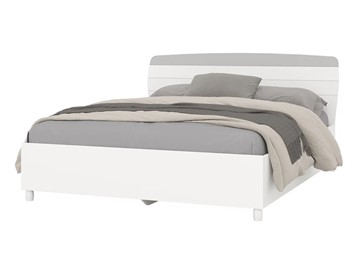 Кровать спальная Милана 1600 (4-22906бел\серый) в Ангарске