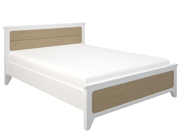 Двуспальная кровать Соня 1400, Белый/Дуб в Ангарске