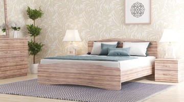 Кровать СВ-Стиль Лира, 160х200 с основанием, сонома в Ангарске