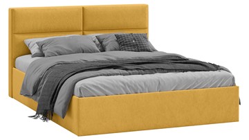 Мягкая кровать Глосс Тип 1 (Микровелюр Wellmart Yellow) в Ангарске