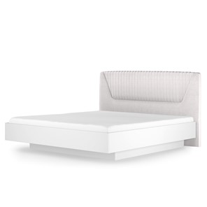 Кровать с механизмом полуторная Марсель-11 (Белый, ткань Catania white) 1400 в Ангарске