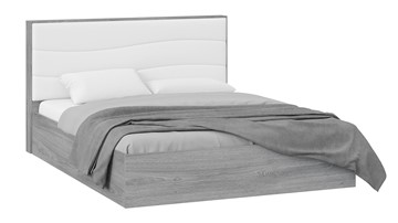 Кровать с подъемным механизмом Миранда тип 1 (Дуб Гамильтон/Белый глянец) в Ангарске