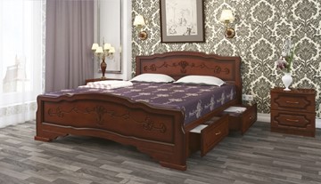 Кровать с выкатными ящиками Карина-6 (Орех) 180х200 в Братске