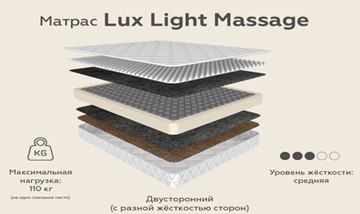 Матрас Lux Light Massage зима-лето 20 в Братске