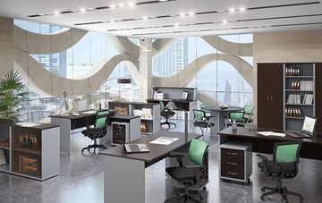 Набор мебели в офис IMAGO четыре рабочих места, стол для переговоров в Ангарске