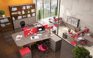 Набор мебели в офис Xten с большим шкафом для документов для 2 сотрудников в Ангарске