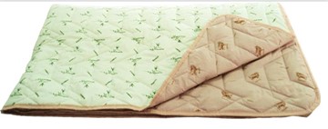 Одеяло «Зима-Лето», ткань: тик, материалы: бамбук/верблюжья шерсть в Ангарске
