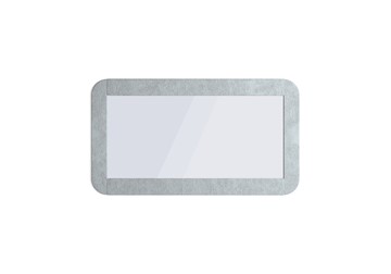 Зеркало прямоугольное Люкс, Флок Бентли светло-серый в Ангарске