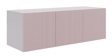 Антресоль трехдверная Зефир 119.01 (белое дерево/пудра розовая (эмаль)) в Ангарске