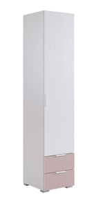 Шкаф однодверный Зефир 107.01 (белое дерево/пудра розовая (эмаль)) в Ангарске