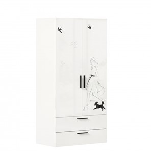 Шкаф распашной комбинированный Джоли ЛД 535.040, Серый шелк в Ангарске