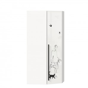 Распашной угловой шкаф Джоли 45 ЛД 535.030, Серый шелк в Братске