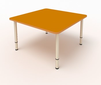 Детский стол 4-местный 70х70 ЛДСП Оранжевый в Ангарске