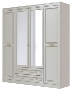 Шкаф четырехдверный в спальню Олимп ШР-4 (Фисташковый) 2 зеркала в Ангарске