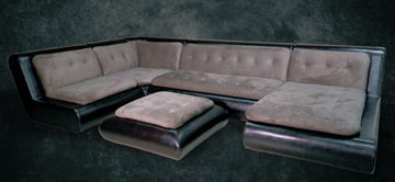П-образный диван Шад Эвелина со столом-пуфом в Ангарске