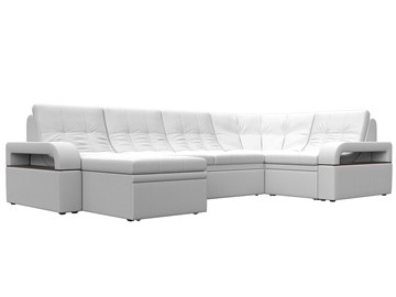 П-образный диван Лига-035, Белый (Экокожа) в Братске