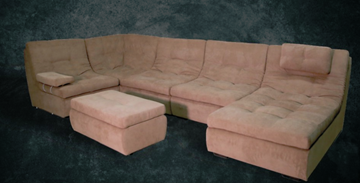 П-образный диван Шад Премьер со столом-пуфом в Братске