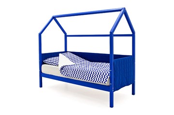 Кровать-домик детская «Svogen синий» мягкая в Ангарске