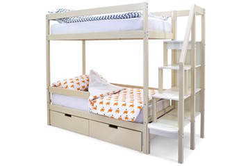Двухэтажная детская кровать Svogen бежевый в Ангарске