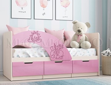 Кровать с бортиками Юниор-3, Розовый металлик в Ангарске