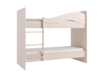 Детская двухэтажная кровать Мая на щитах со шкафом и ящиками, цвет Млечный дуб в Братске - предосмотр 2