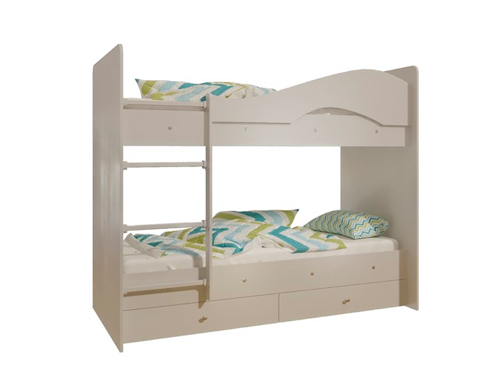 Детская 2-этажная кровать Мая с 2 ящиками на щитах, цвет Млечный дуб в Ангарске - изображение 4