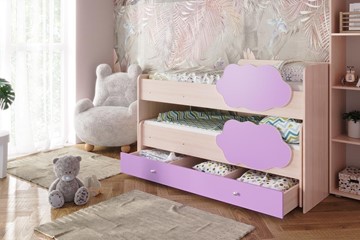 Детская двухэтажная кровать Соник 1.6 с ящиком, Ирис в Ангарске
