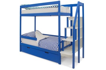 Двухэтажная кровать Svogen синий в Ангарске