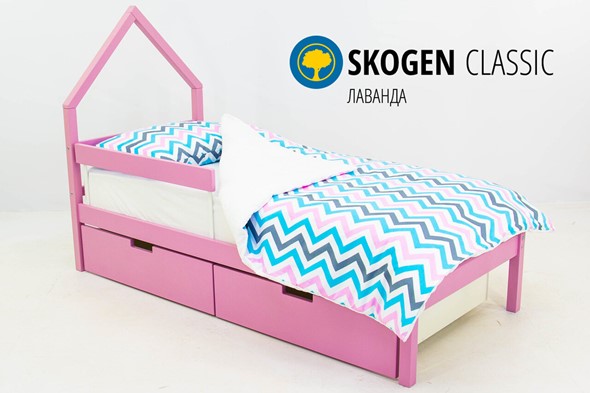 Кровать-домик детская мини Skogen лаванда в Ангарске - изображение