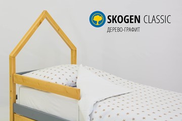 Кровать-домик детская мини Skogen дерево-графит в Ангарске - предосмотр 3