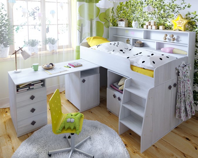 Детская кровать-чердак Малыш-5, цвет Винтерберг в Братске - изображение 7