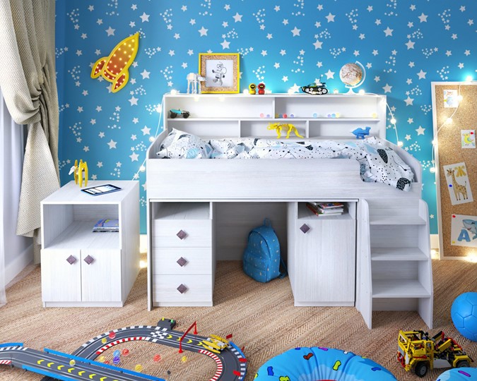 Детская кровать-чердак Малыш-5, цвет Винтерберг в Братске - изображение 8
