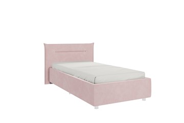 Детская кровать 0.9 Альба, нежно-розовый (велюр) в Братске