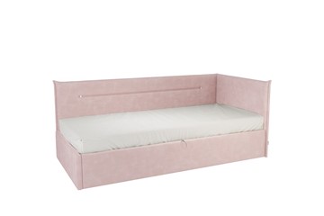 Детская кровать 0.9 Альба (Тахта), нежно-розовый (велюр) в Иркутске
