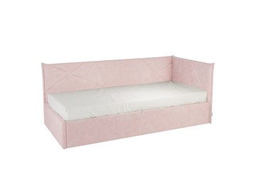 Кровать детская 0.9 Бест (Тахта), нежно-розовый (велюр) в Ангарске