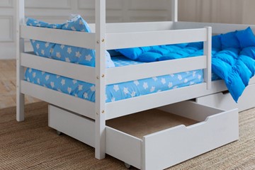 Кровать детская Домик с ящиками, цвет белый в Братске - предосмотр 3
