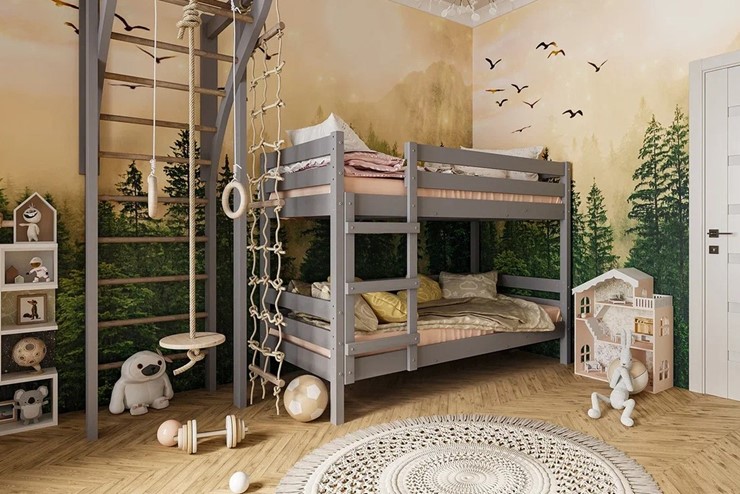 Детская кровать Джуниор двухъярусная (Антрацит) в Ангарске - изображение 2