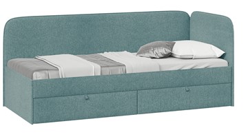 Кровать подростковая Молли тип 1 (80), Микровелюр Scandi Indigo 11 в Братске