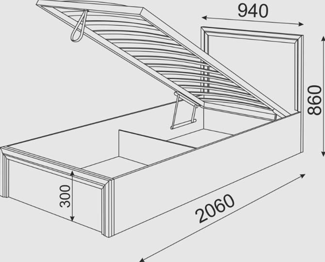 Кровать с подъемным механизмом Остин М22 в Ангарске - изображение 2