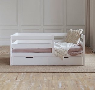 Кровать детская Софа с ящиками, цвет белый в Ангарске - предосмотр