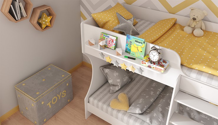 Кровать в детскую POLINI Kids Dream 1500 Белый в Ангарске - изображение 3
