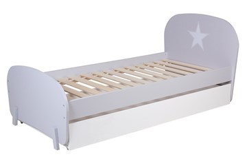 Кровать с ящиком POLINI Kids Mirum 1915 Серый / Белый в Ангарске
